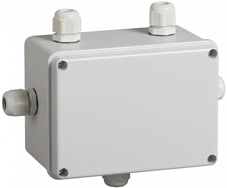 IEK Коробка КМ41331 распаячная для о/п 150х110х85 мм IP55 (RAL7035, гермовводы PG11 5 шт)