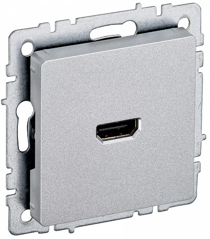 IEK BRITE Розетка HDMI РHDMI-0-БрА алюминий