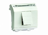 DKC Компьютерная розетка RJ-45, кат.5Е (разъем АМР), слон.кость, 2мод.