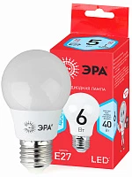 ЭРА Лампочка светодиодная RED LINE LED A55-6W-840-E27 R E27 / Е27 6 Вт груша нейтральный белый свет