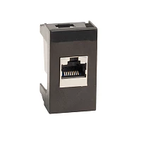 DKC Розетка RJ-45 кат.6,экр,Viva,1 мод.,черн