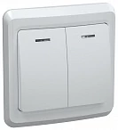 IEK VEGA ВС10-2-1-ВБ Выключатель 2кл 10А с инд. ВЕГА (белый)