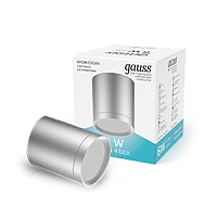 Gauss Светильник Overhead накл цил 6W 420lm 4100K 170-240V IP20 68*75мм хром сатин с расс LED