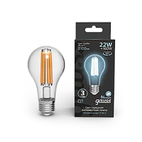 Gauss Лампа Filament А70 22W 2100lm 4100К Е27 LED 1/10/40