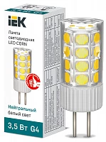 IEK Лампа LED CORN капсула 3,5Вт 230В 4000К керамика G4