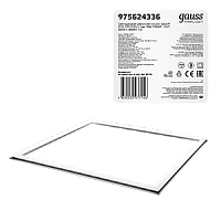 Gauss Рамка-светильник 36W 3200lm 6500K IP40 595*595*11мм LED