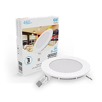 Gauss Светильник Slim круг 6W 460lm 6500K 180-265V IP20 монтаж Ø105 120*22 LED