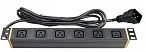 DKC Блок распределения питания (PDU) 19" 16A, Вых:6 х C19, Вх:C20 х 2м