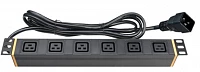 DKC Блок распределения питания (PDU) 19" 16A, Вых:6 х C19, Вх:C20 х 2м