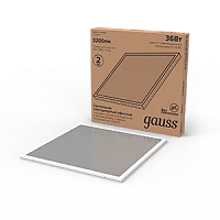Gauss Светильник светодиодный IP20 595*595*19мм 36W 2950lm 6500K офисный призматический с выведеным кабелем