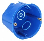 ЭРА KUT-68-45-blue Коробка установочная КУТ 68х45мм для твердых стен саморез. синяя IP20