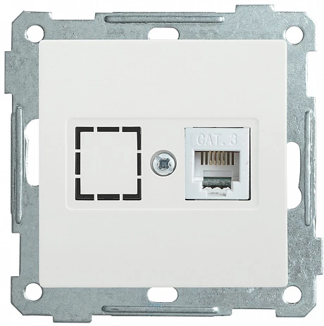 IEK РK10-1-Б Розетка компьютерная RJ45 Cat5e BOLERO белый
