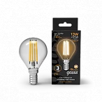 Gauss Лампа Filament Шар 13W 1100lm 2700К Е14 LED 1/10/50