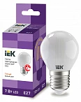 IEK Лампа LED G45 шар матовый 7Вт 230В 3000К E27 серия 360°