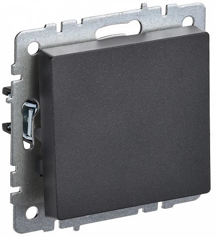 IEK BRITE Выключатель 1-клавишный самовозвратный 10А ВС10-1-4-БрЧ черный