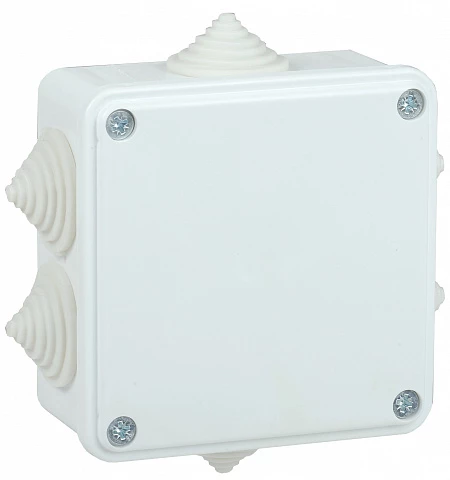 IEK Коробка расп. КМ для о/п 100х100х45мм IP44 6 вводов белая