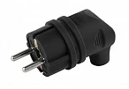 ЭРА V9-B-IP44 Черный Вилка каучуковая с/з 90град 16A IP44