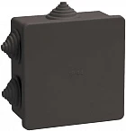 IEK Коробка расп. КМ41235 85х85х40мм IP44 6 вв. черная