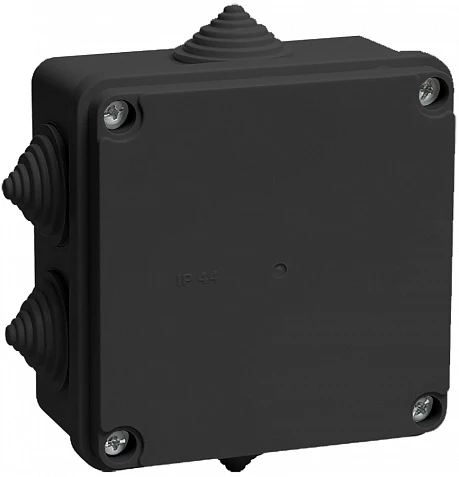 IEK Коробка расп. КМ41234 100х100х50мм IP55 6 вв. черная