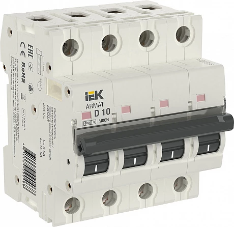 IEK ARMAT Автоматический выключатель M06N 4P D 10А