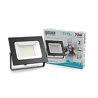 Gauss Прожектор Elementary 70W 7175lm 4000К 175-265V IP65 черный LED