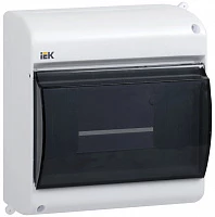 IEK KREPTA Бокс с прозрачной крышкой КМПн 2/6 для 6-х авт.выкл.наружн.установки
