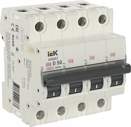IEK ARMAT Автоматический выключатель M06N 4P D 50А
