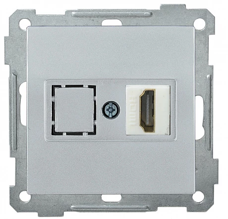 IEK РHDMI-0-Б Розетка HDMI BOLERO серебряный