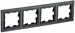 IEK BRITE Рамка 4-местная РУ-4-БрЧ черный