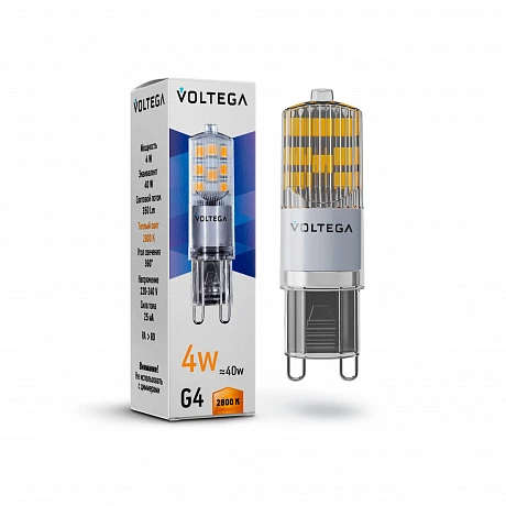 Voltega VG9-K2G9warm4W Капсула G9 2800К 4W (7124)