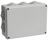 IEK Коробка КМ41244 распаячная для о/п 190х140х70 мм IP55 (RAL7035, 10 гермовводов)