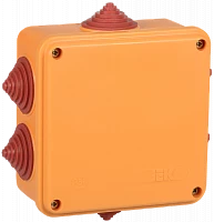 IEK Коробка распаячная огнестойкая ПС 100х100х50мм 4P 4мм2 IP55 6 вводов