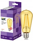 IEK Лампа LED ST64 золото 6Вт 230В 2700К E27 серия 360°