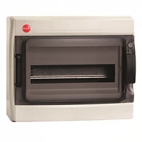 DKC Щиток настен.с двер.12мод.,IP65,сер.,с клем. блок.1х87512 и замком