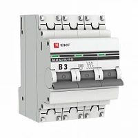 EKF PROxima ВА 47-63 Автоматический выключатель  (B) 3P 3А 4,5kA