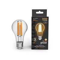 Gauss Лампа Filament А70 30W 3000lm 2700К Е27 LED 1/10/40