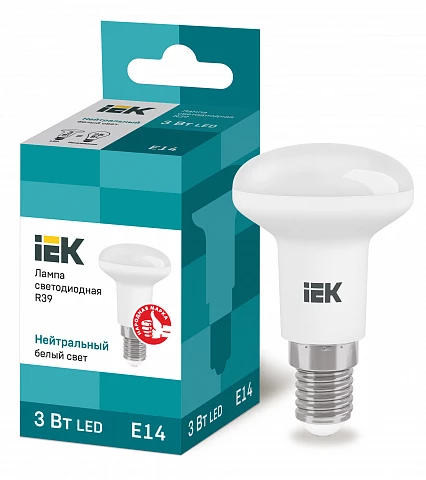 IEK Лампа светодиодная ECO R39 рефлектор 3Вт 230В 4000К E14