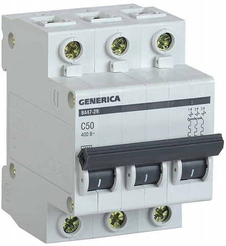 IEK GENERICA Автоматический выключатель ВА47-29 3Р 50А 4,5кА (С)