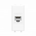 DKC Компьютерная розетка RJ-45 без шторки модульная, кат.6, "Avanti", "Белое облако", 1 модуль