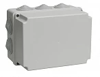 IEK Коробка КМ41245 распаячная для о/п 190х140х120 мм IP44 (RAL7035, 10 гермовводов)