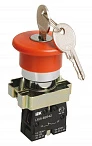 IEK LAY5 Кнопка LAY5-BS142 Грибокс ключом красная d22мм 240В 1р