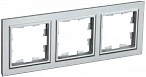IEK BRITE Рамка 3-местная РУ-3-БрА алюминий