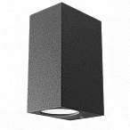 Gauss Светильник садово-парковый Cube настенный архитектурный, 2xGU10, 67*92*150mm, 170-240V / 50Hz, 2xMax.35W, IP54, 5