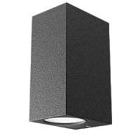 Gauss Светильник садово-парковый Cube настенный архитектурный, 2xGU10, 67*92*150mm, 170-240V / 50Hz, 2xMax.35W, IP54, 5