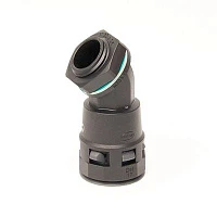 DKC Монтажный комплект муфта 45 грд. труба-коробка DN 23 мм, М25х1,5, полиамид, цвет черный