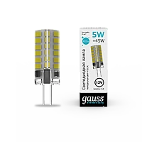 Gauss Лампа Elementary G4 12V 5W 400lm 4100K силикон LED 1/20/200