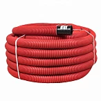 EKF PROxima Труба гофрированная двустенная гибкая ПНД d 90 с зондом (50 м) красная
