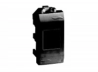 DKC Компьютерная розетка RJ45 кат.5e экран., 8P8C, Brava, черная, 1мод