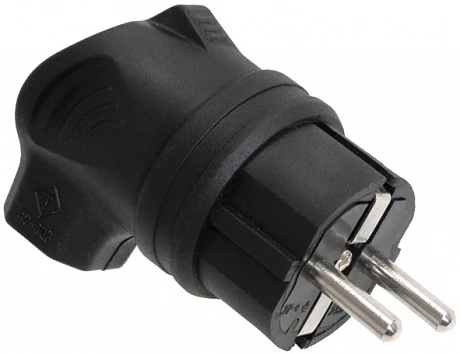 IEK OMEGA Вилка угловая каучук 16А 2Р+E IР44
