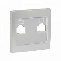 EKF PROxima Валенсия лицевая панель розетки RJ-45 1-местная сталь